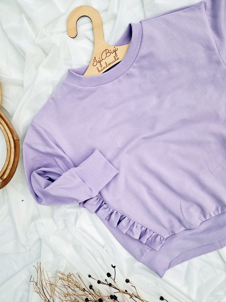 BLUZA BASIC falbanki FLORI lila