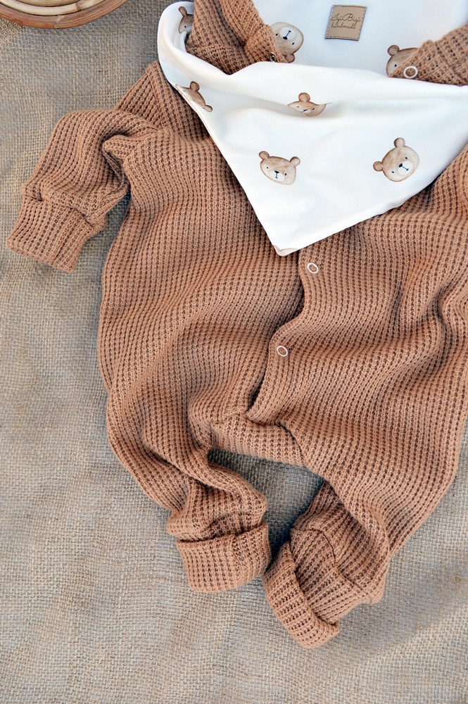 KOMBINEZON SWETERKOWY kolor KARMEL