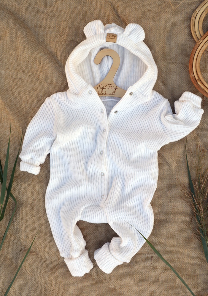 KOMBINEZON SWETERKOWY kolor ŚMIETANKA