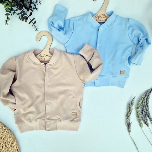 BOMBERKA 2KOLORY beż/ baby blue