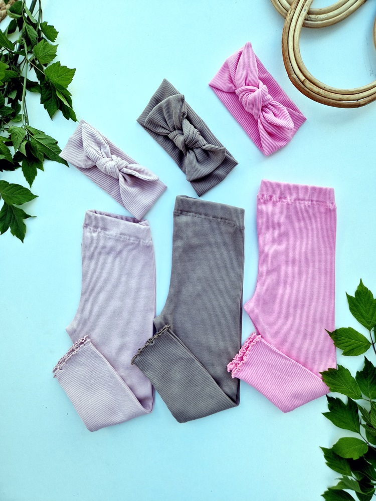 LEGGINSY prążkowane FALBANKA KOLORY