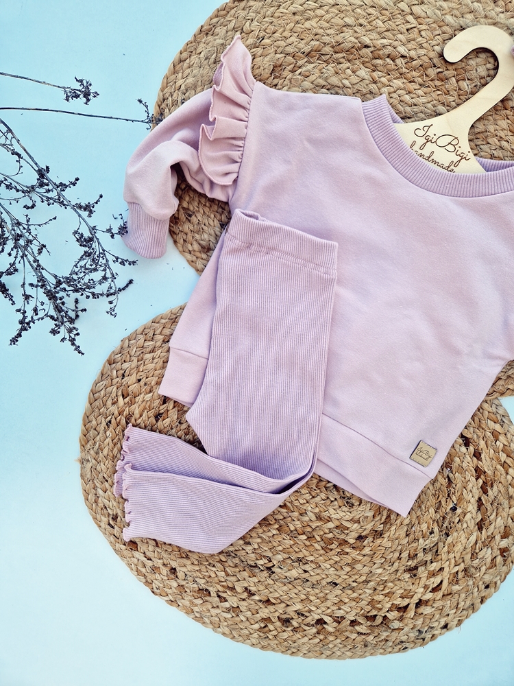 LEGGINSY prążkowane FALBANKA KOLORY