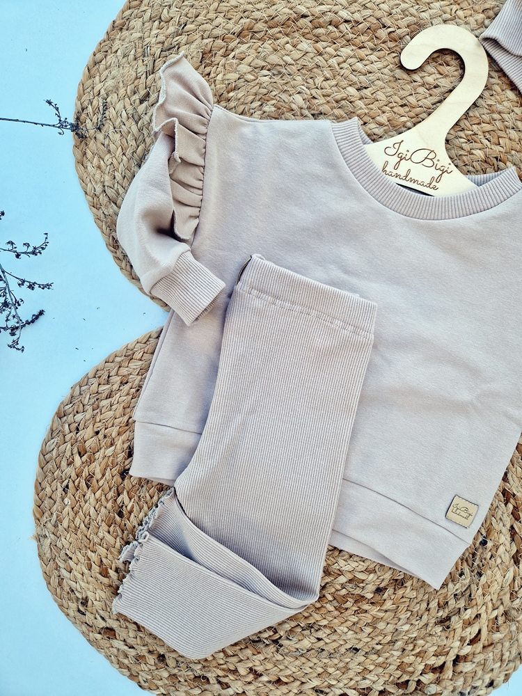 LEGGINSY prążkowane FALBANKA KOLORY