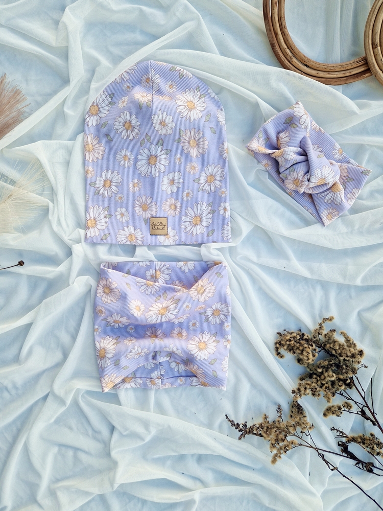 Czapka prążkowana DAISY FIOLET