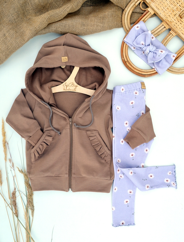 BLUZA na zamek FALBANKI kieszenie 4kolory