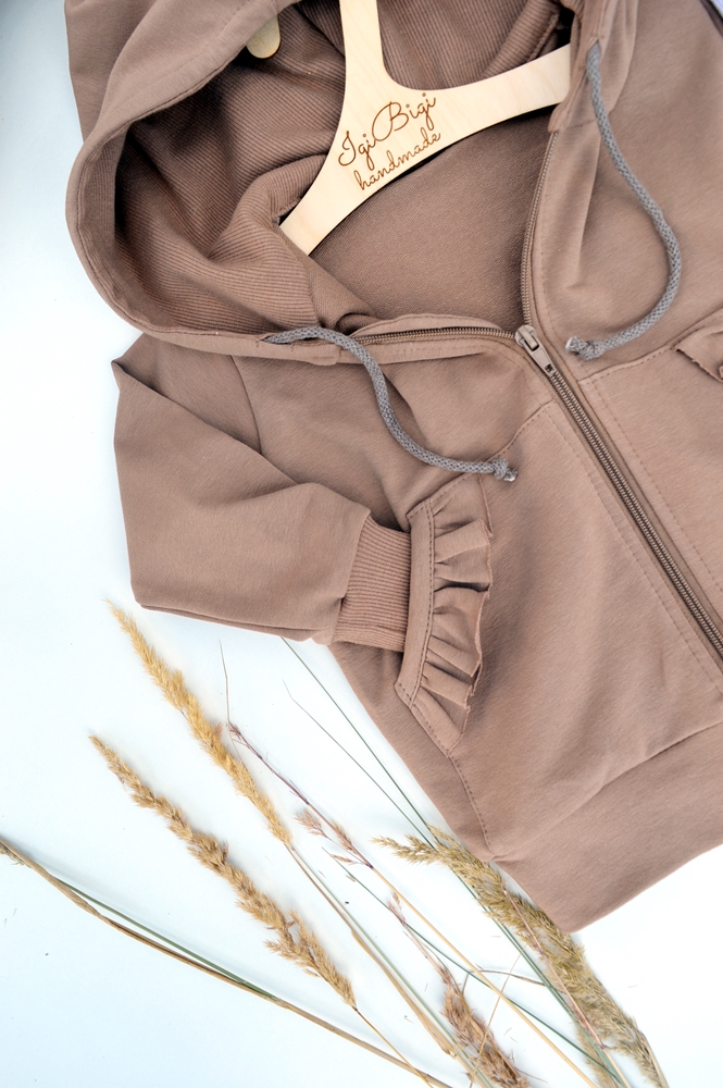 BLUZA na zamek FALBANKI kieszenie 4kolory