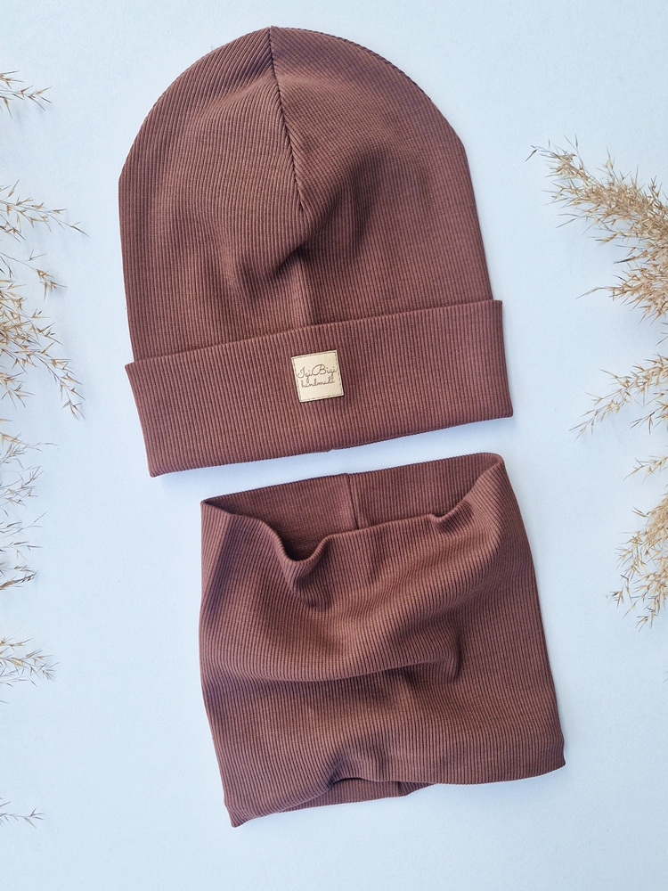 Czapka prążkowana PRALINA- różne fasony