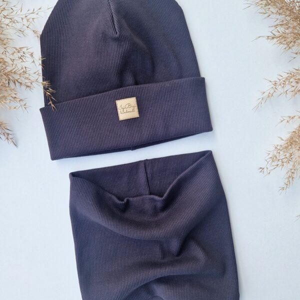 Czapka prążkowana GORZKA CZEKOLADA- różne fasony