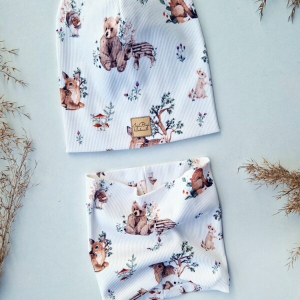 Czapka prążkowana LEŚNI PRZYJACIELE