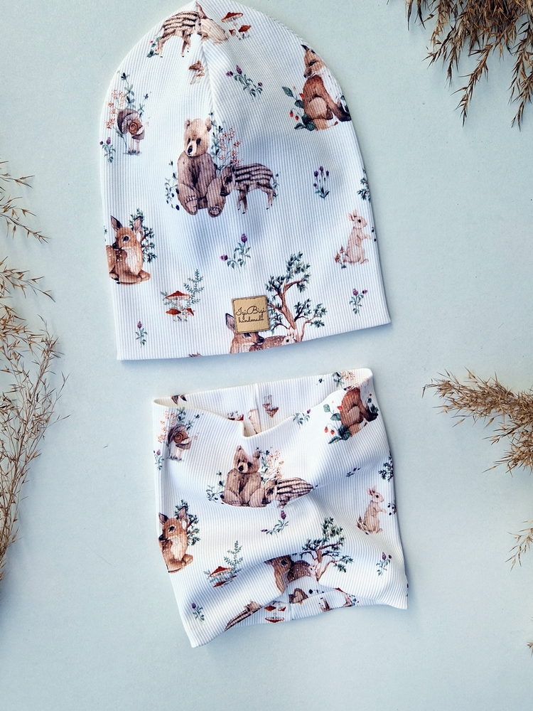 Czapka prążkowana LEŚNI PRZYJACIELE