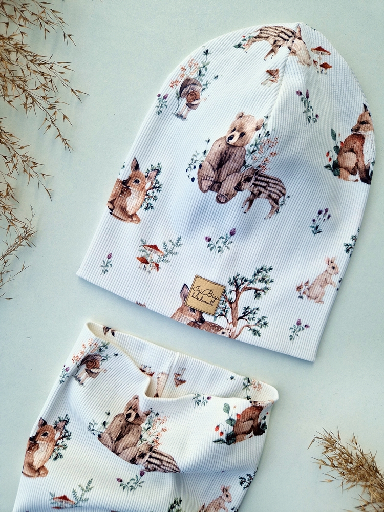 Czapka prążkowana LEŚNI PRZYJACIELE