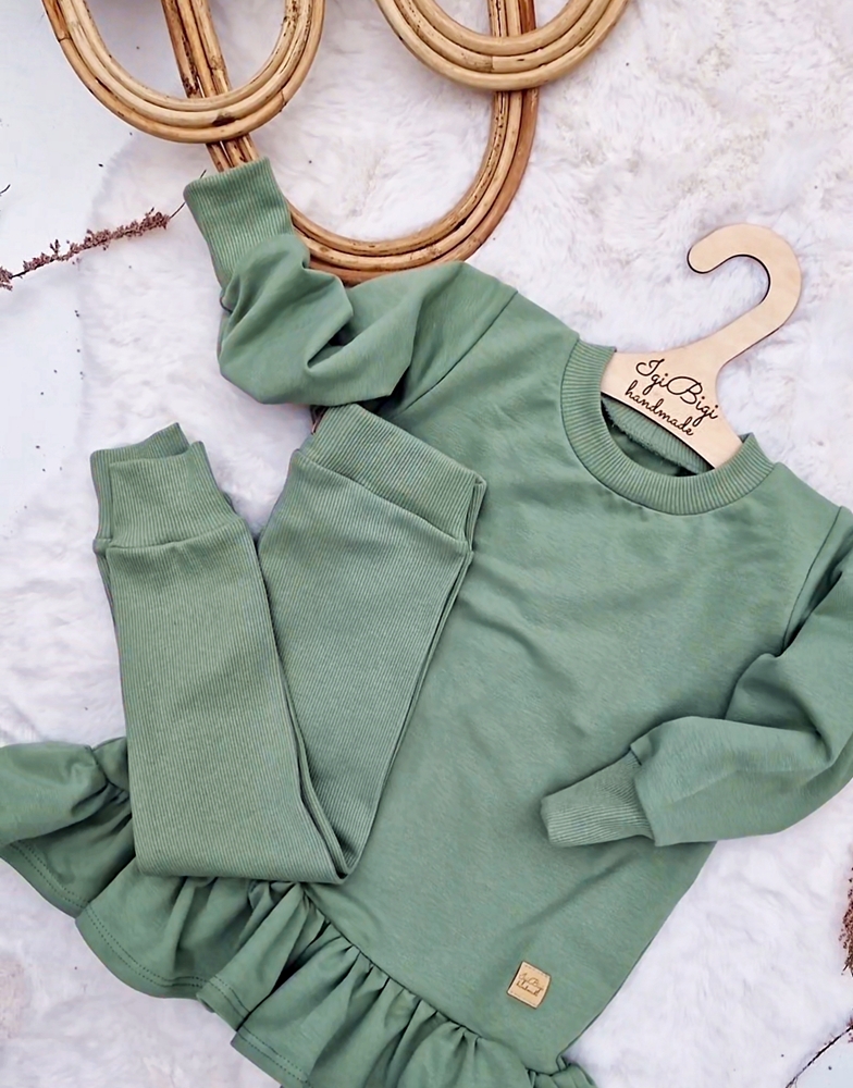 Tunika BELLA zestaw BRUDNA MIĘTA