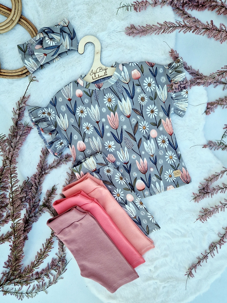 KOLARKI prążkowane KOLOR : CIEMNY BRUDNY RÓŻ