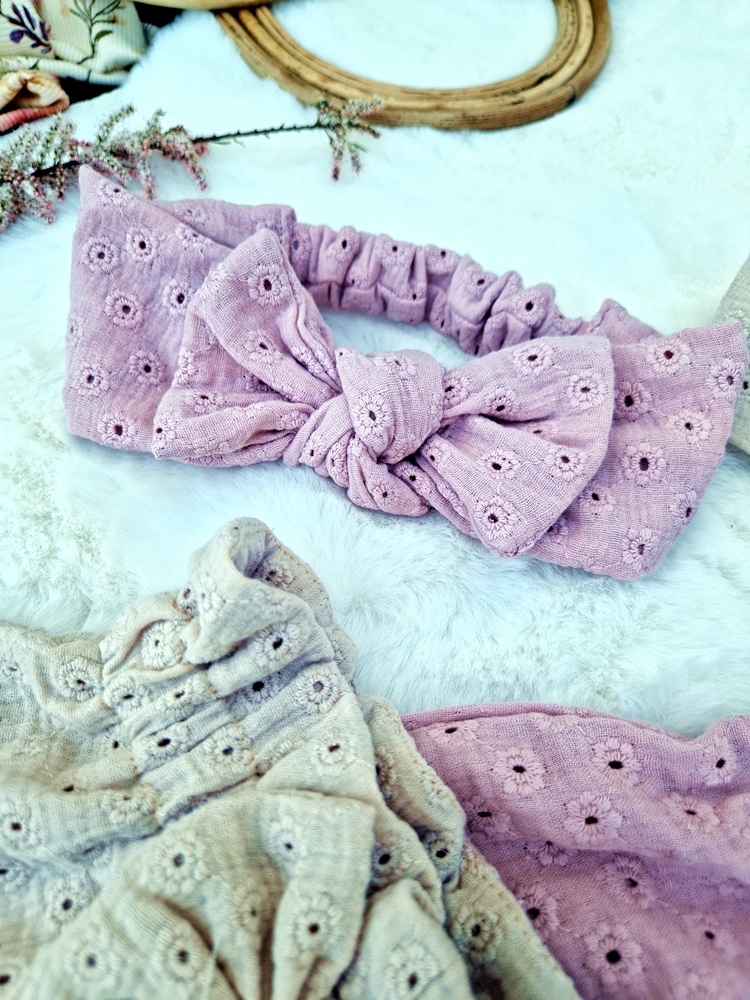 SPODENKI dziewczęceMUŚLIN ażurek KOKARDKA