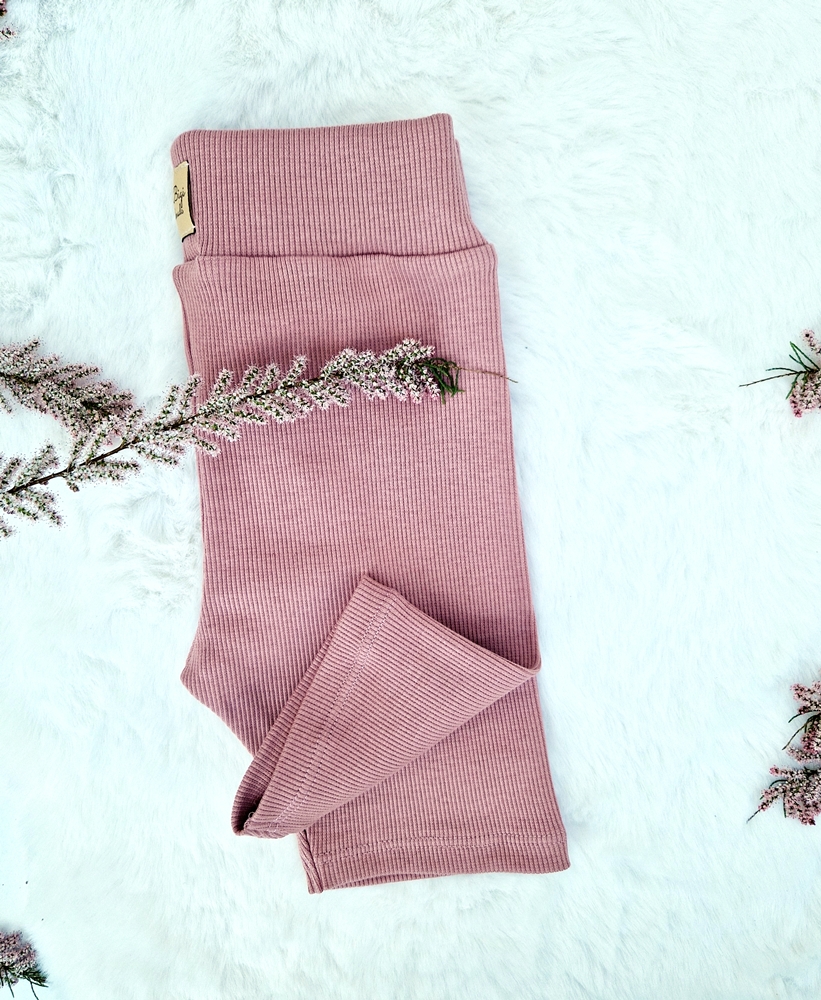 KOLARKI prążkowane KOLOR : CIEMNY BRUDNY RÓŻ