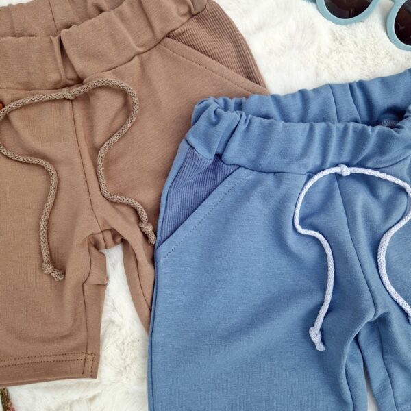 SPODENKI chłopięce KLASYCZNY krój BRUDNY NIEBIESKI