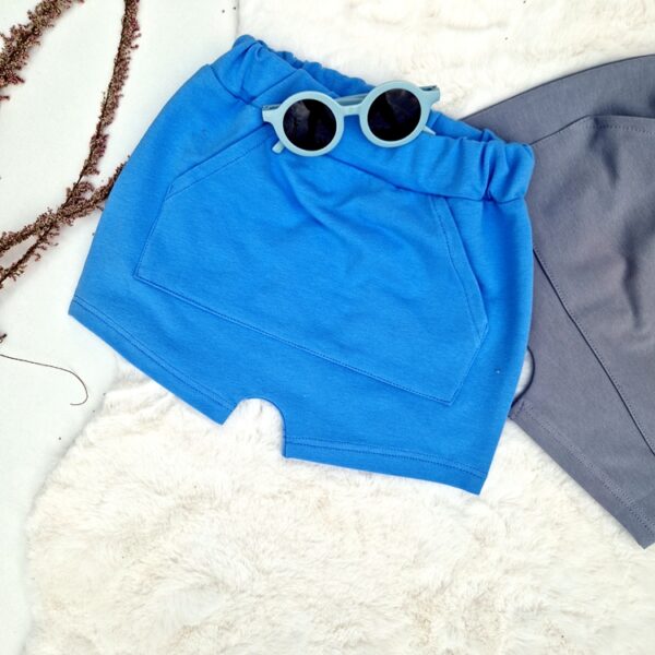 SPODENKI chłopięce NIEBIESKI kieszonka