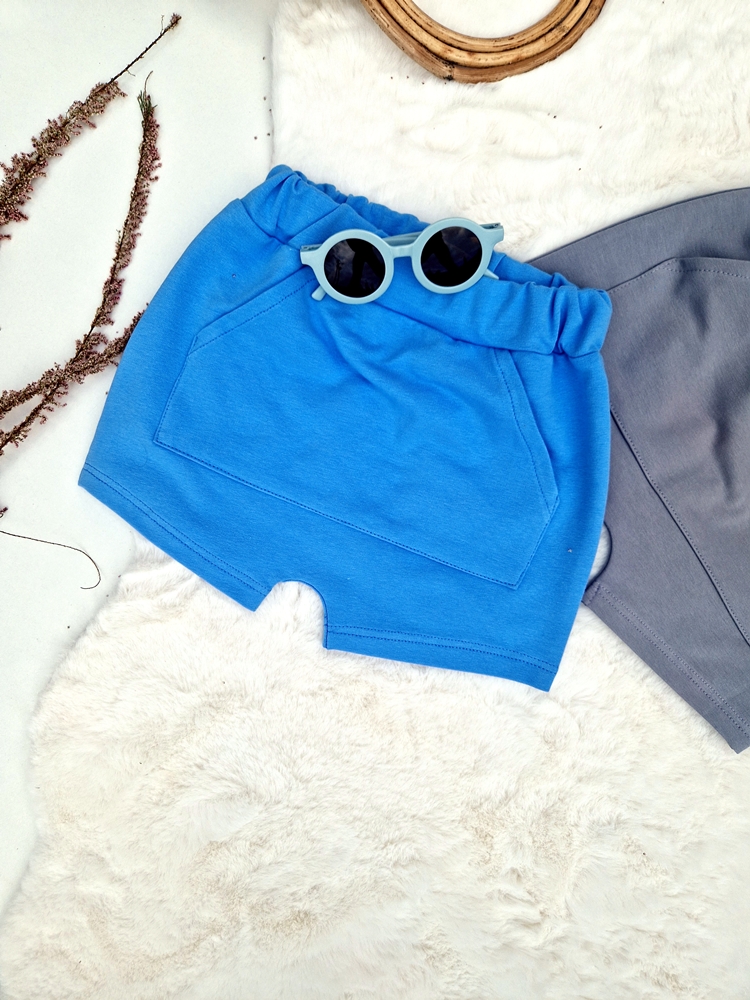 SPODENKI chłopięce NIEBIESKI kieszonka