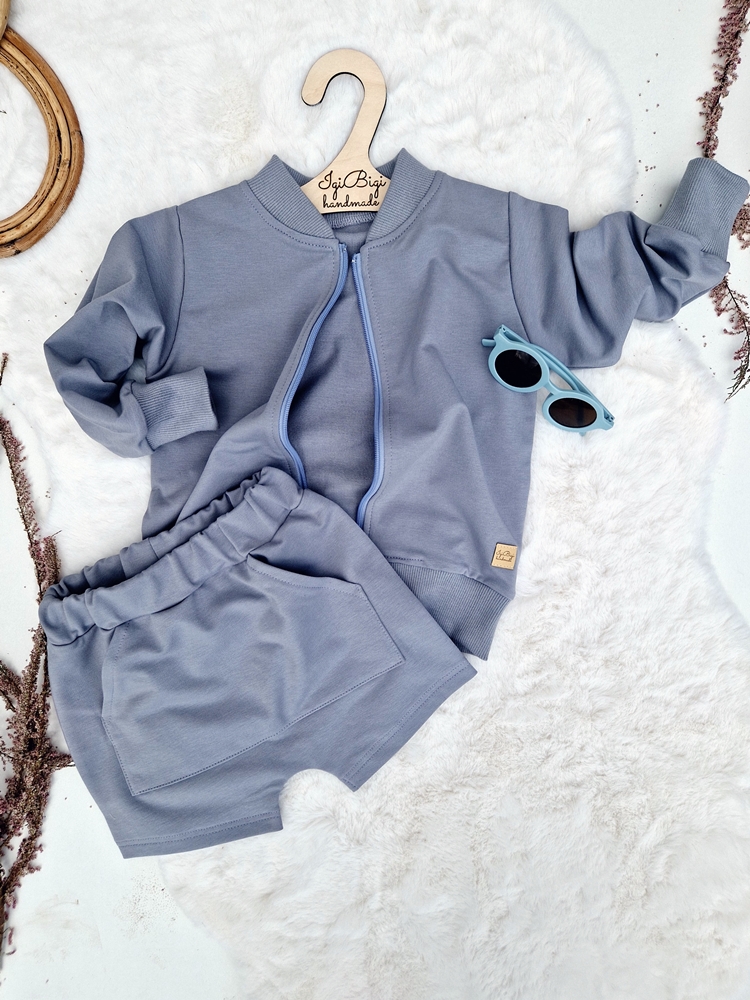 SPODENKI chłopięce POPIEL kieszonka