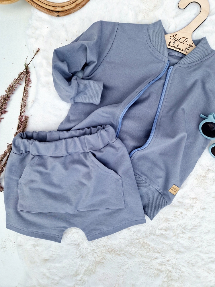 SPODENKI chłopięce POPIEL kieszonka