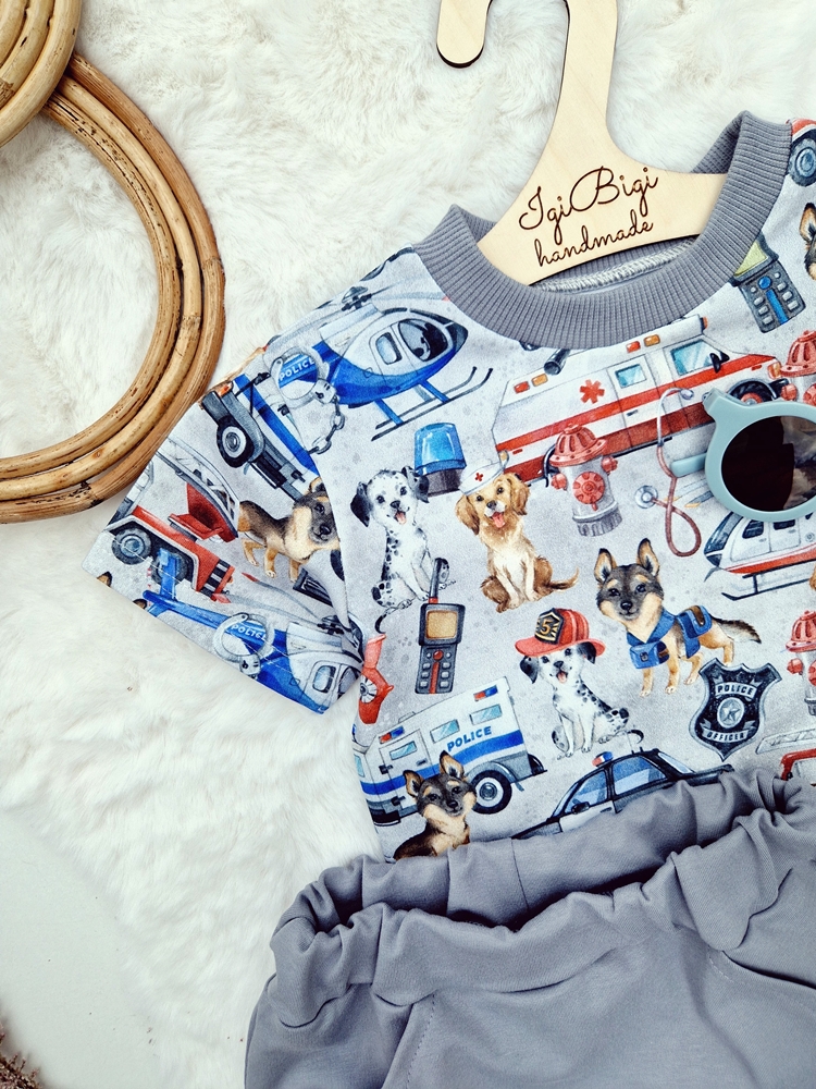 SPODENKI chłopięce POPIEL kieszonka