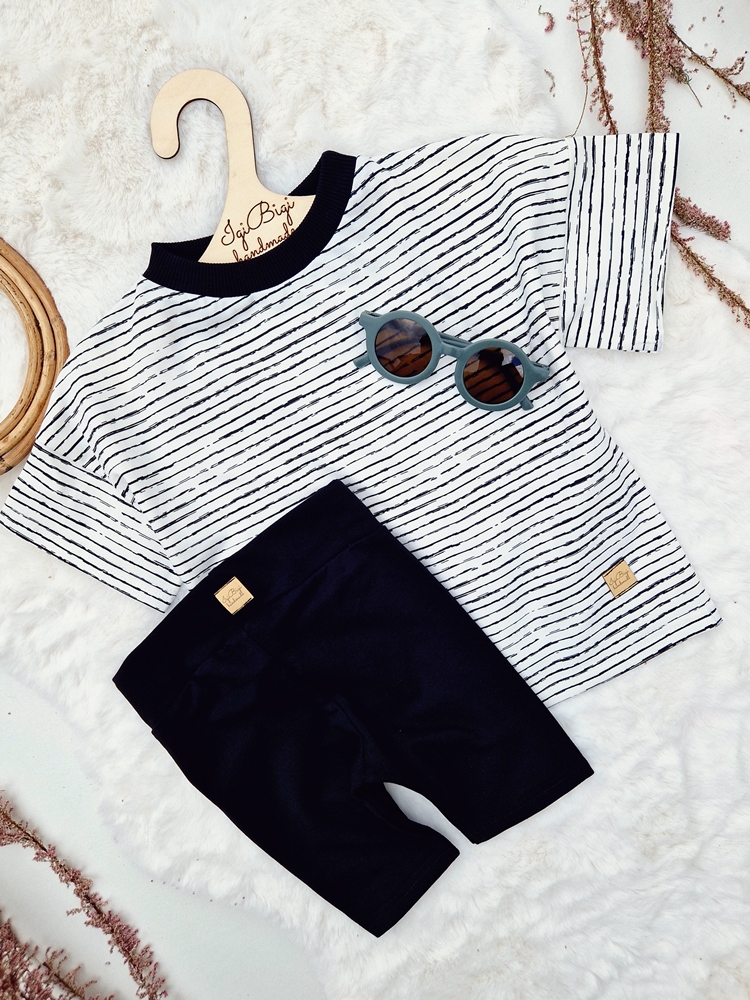 KOLARKI prążkowane KOLOR : CZARNE JERSEY