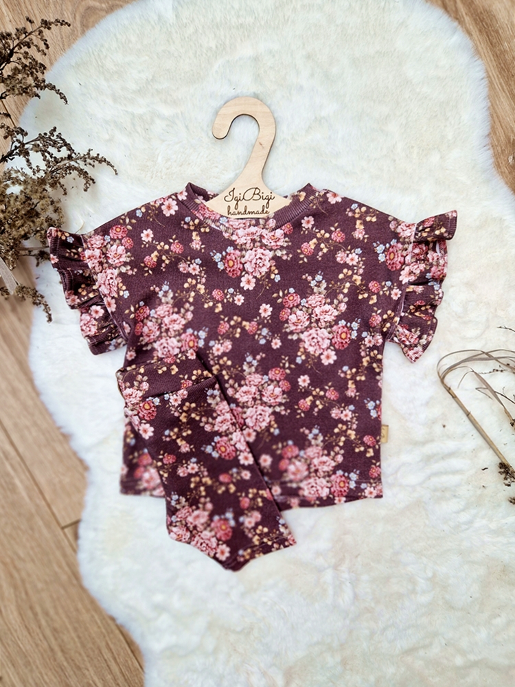 KOMPLECIK bluzeczka oversize+ kolarki ENGLISH BLOSSOM