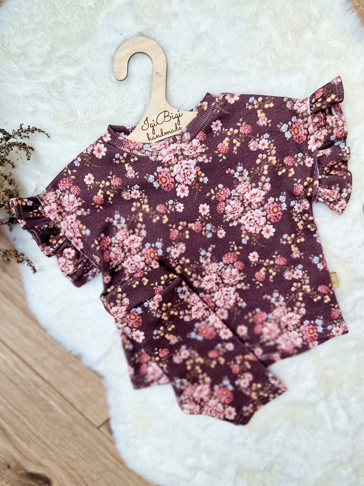 KOMPLECIK bluzeczka oversize+ kolarki ENGLISH BLOSSOM
