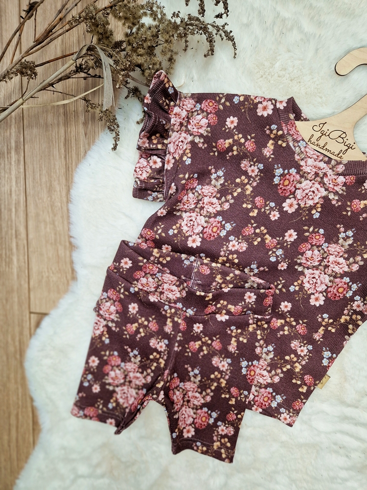 KOMPLECIK bluzeczka oversize+ kolarki ENGLISH BLOSSOM
