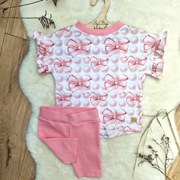 KOMPLECIK bluzeczka oversize BOWS + kolarki CUKIEREK