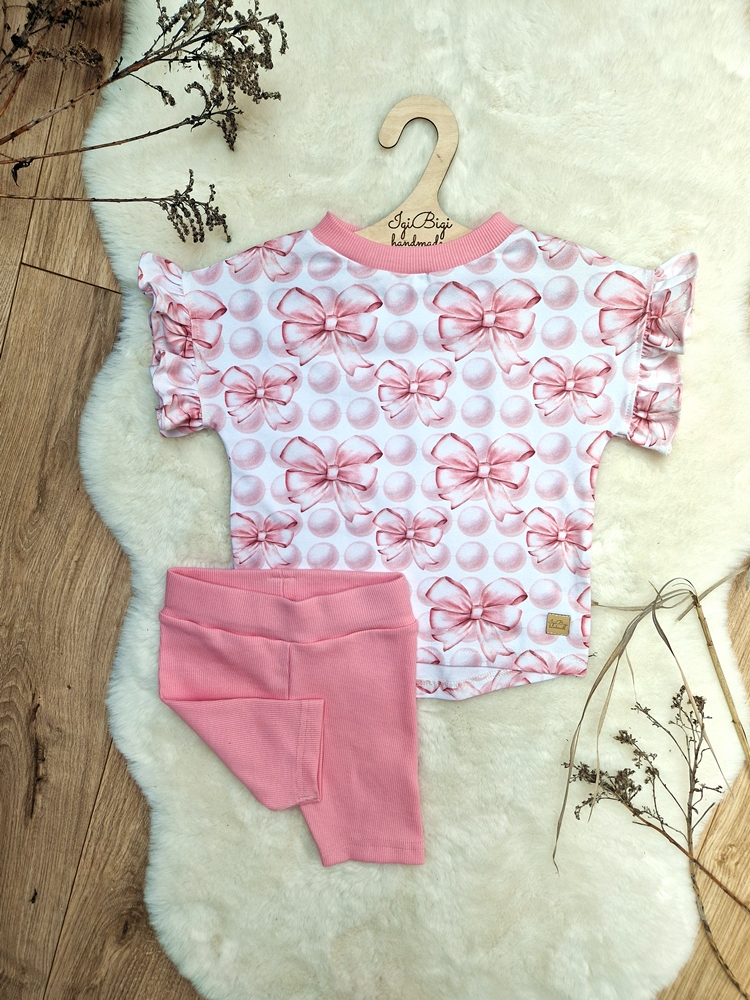 KOMPLECIK bluzeczka oversize BOWS + kolarki CUKIEREK