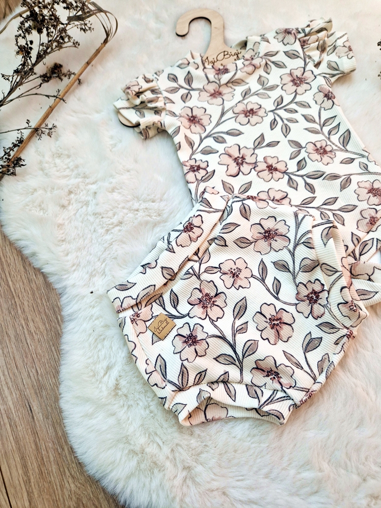 Body + majtalaski BEIGE FLOW RETRO