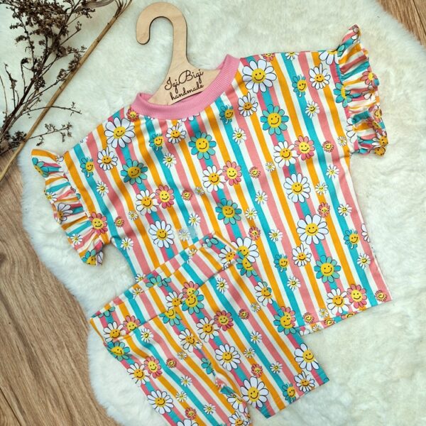 KOMPLECIK bluzeczka oversize+ kolarki HAPPY FLOW