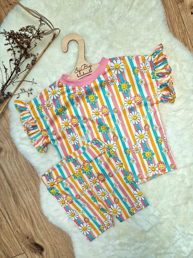 KOMPLECIK bluzeczka oversize+ kolarki HAPPY FLOW