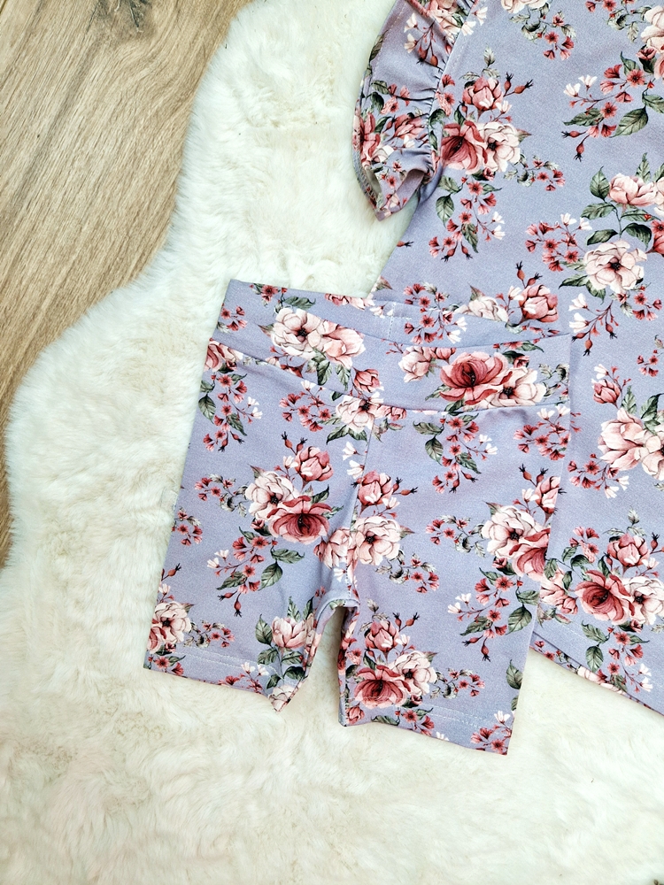 KOMPLECIK bluzeczka oversize+ kolarki LILA FLOW