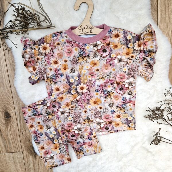 KOMPLECIK bluzeczka oversize+ kolarki PINK MEADOW