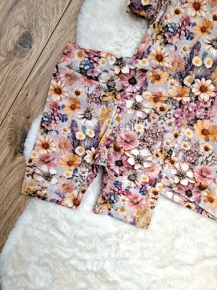 KOMPLECIK bluzeczka oversize+ kolarki PINK MEADOW