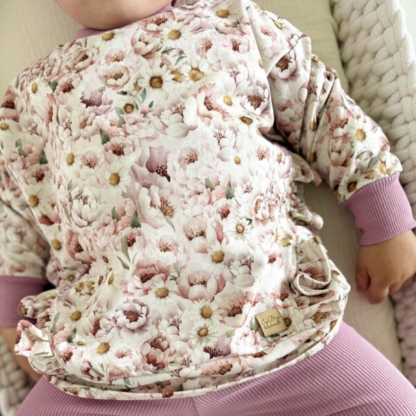 BLUZA falbanki FLORI peonie