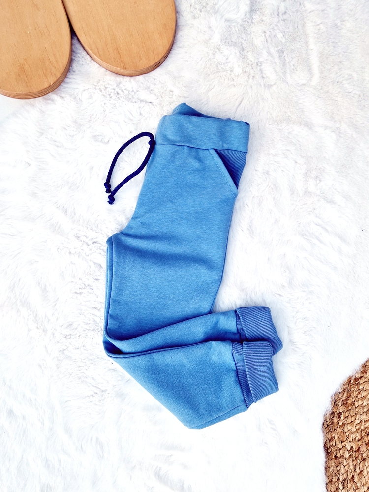 SPODNIE DRESOWE klasyczne BRUDNY NIEBIESKI