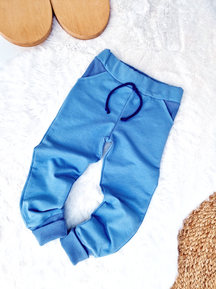 SPODNIE DRESOWE klasyczne BRUDNY NIEBIESKI