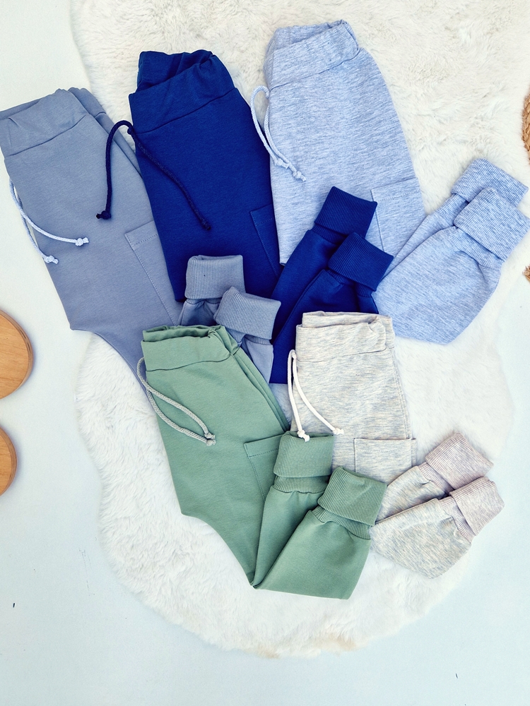 SPODNIE ala bojówki BASIC SZARY MELANŻ