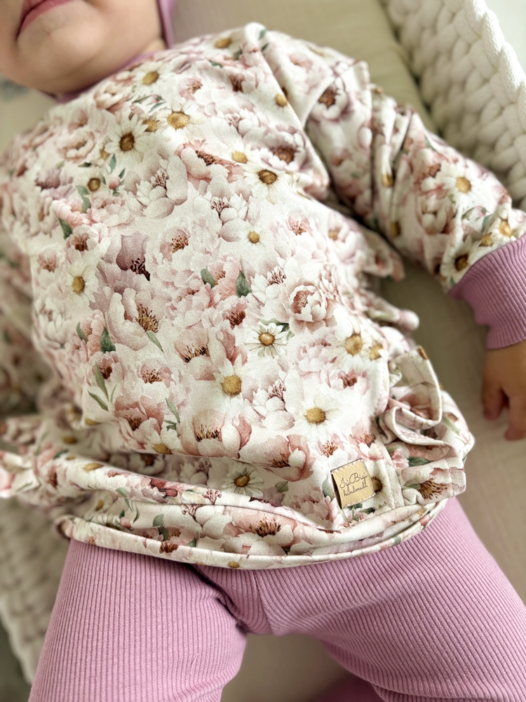 BLUZA falbanki FLORI peonie