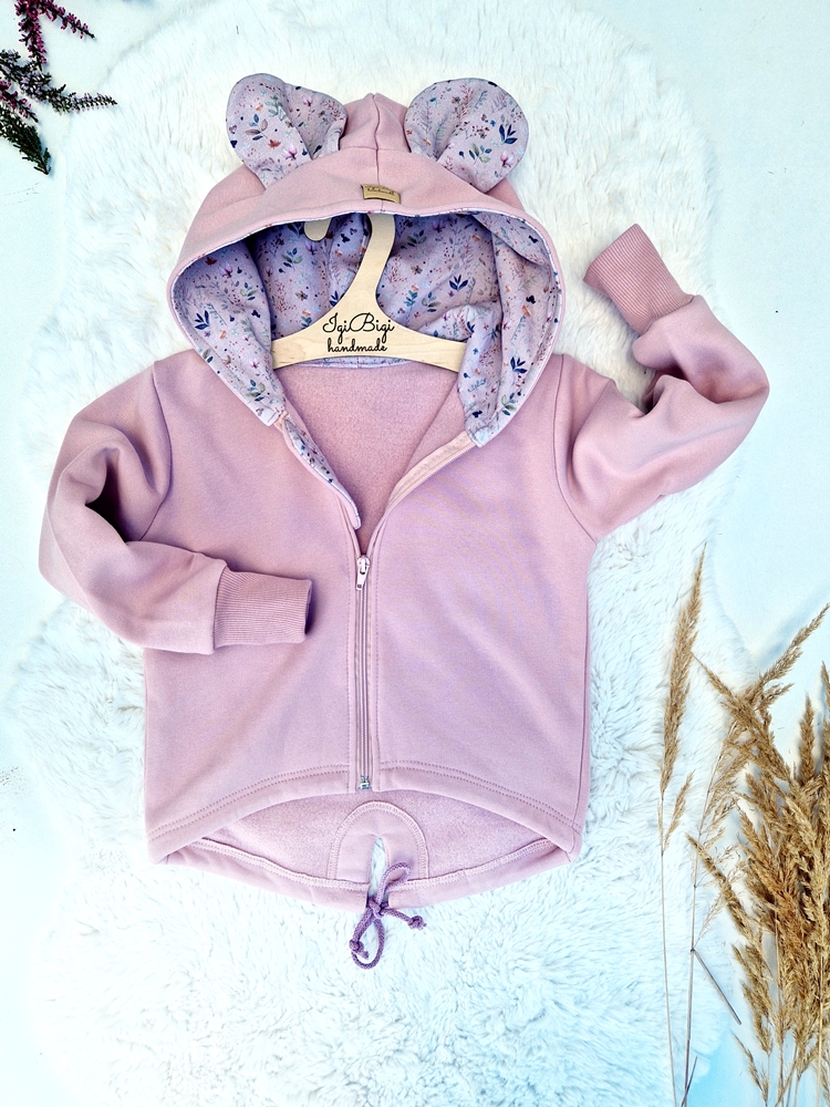 Bluzo- parka BRUDNY RÓŻ + pink meadow