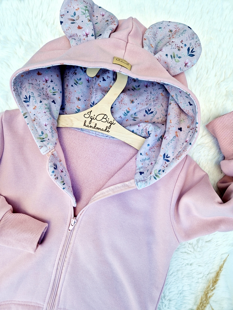 Bluzo- parka BRUDNY RÓŻ + pink meadow