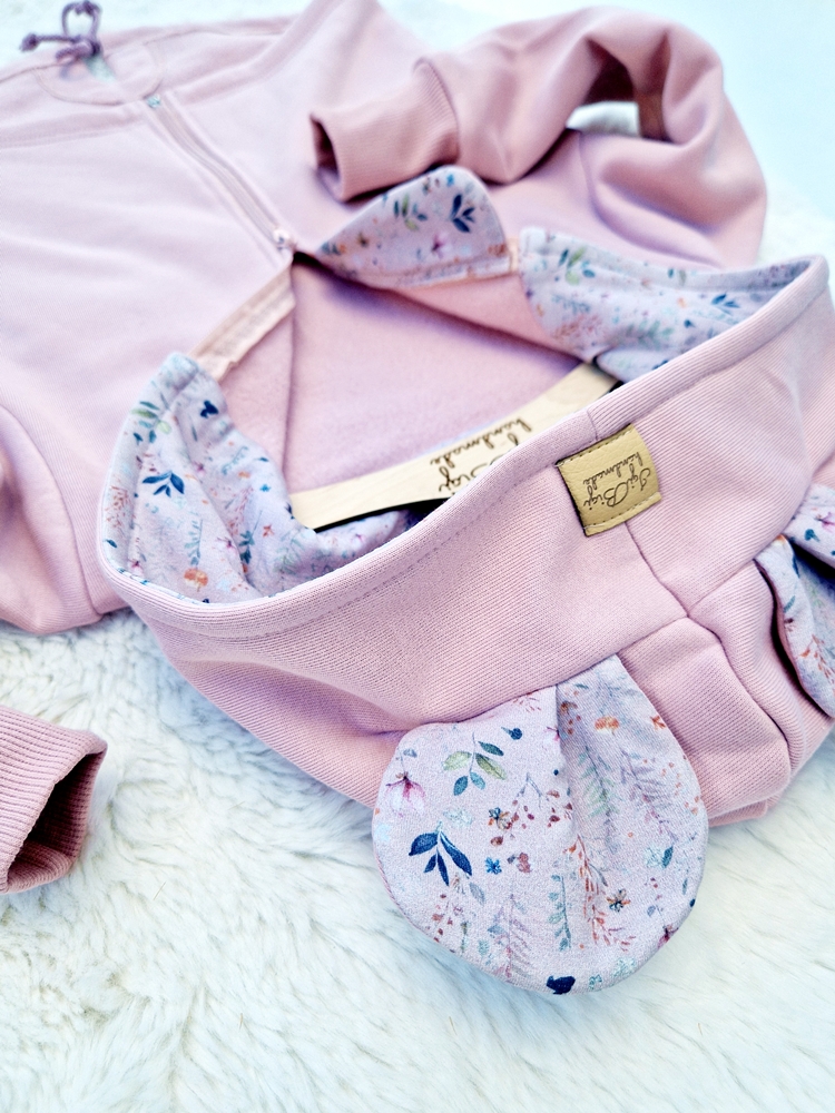 Bluzo- parka BRUDNY RÓŻ + pink meadow