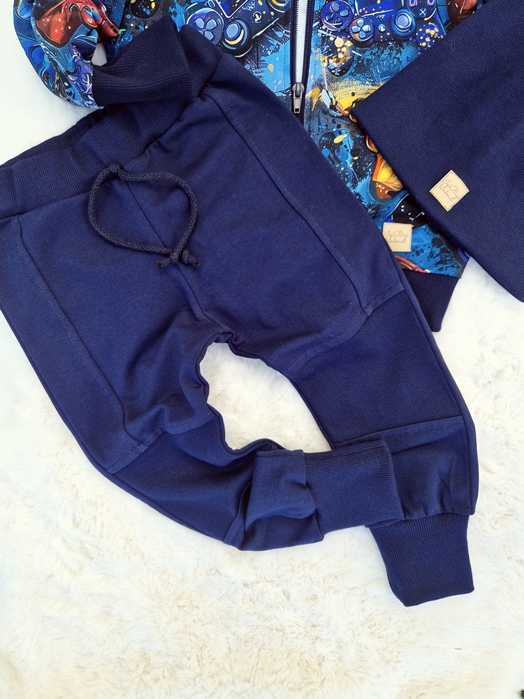 KOMPLET bomberka GAMER +JOGGERSY granat