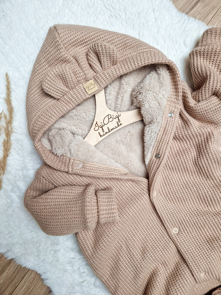 Kombinezonik SWETERKOWY OCIEPLANY beż