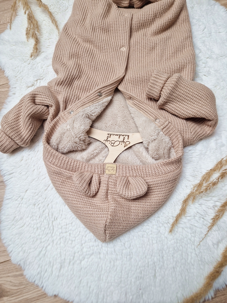 Kombinezonik SWETERKOWY OCIEPLANY beż