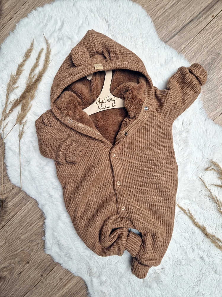 Kombinezonik SWETERKOWY OCIEPLANY karmel