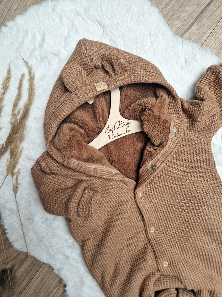 Kombinezonik SWETERKOWY OCIEPLANY karmel